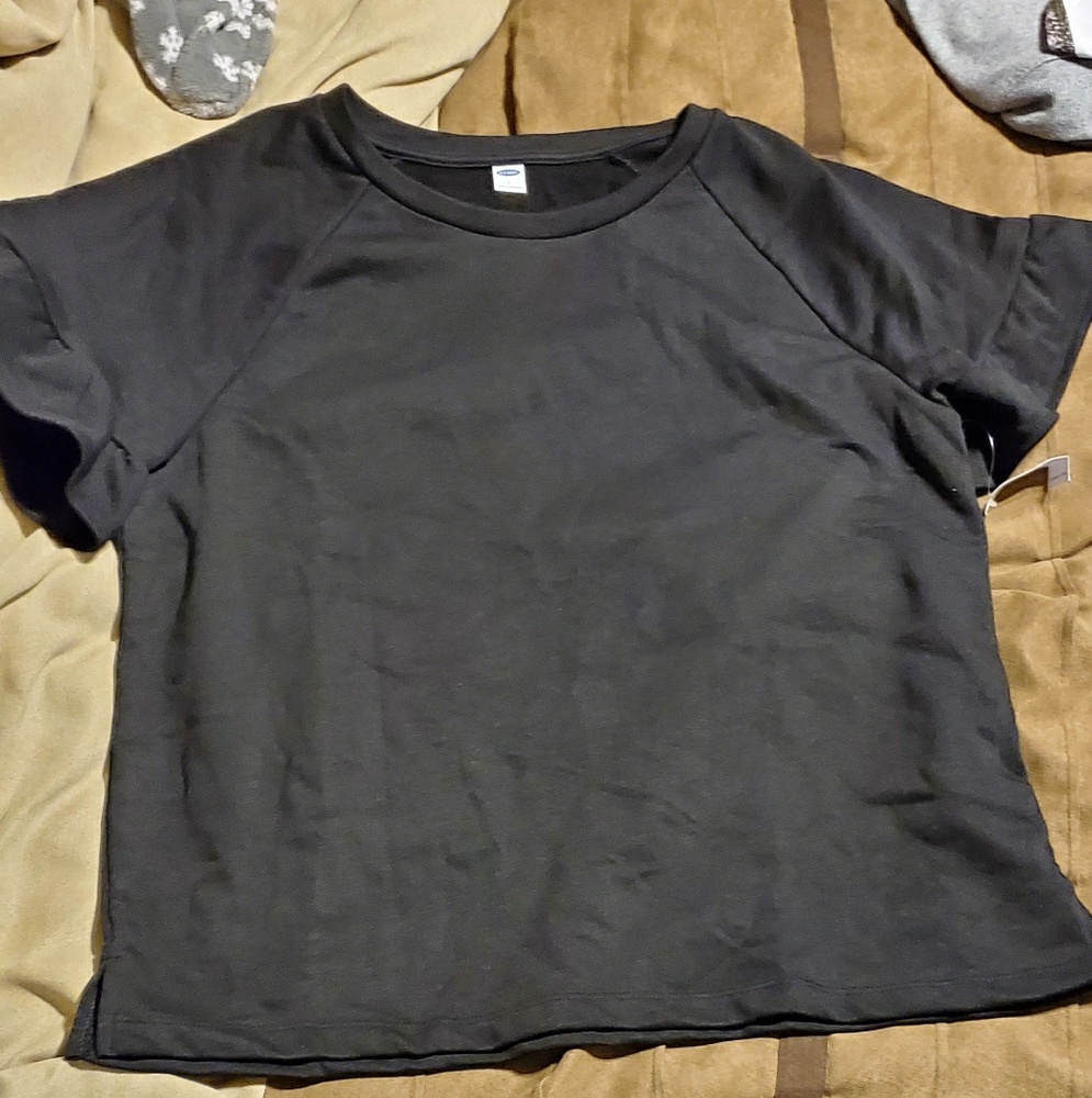 Old Navy French Terry Ruffle-Sleeve Sweatshirt BL
